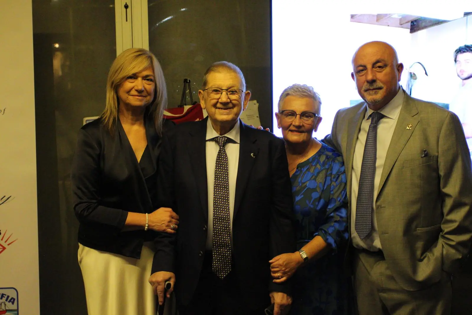Kris and Greg Stamboulidis with Olga and Nick Athanasopoulos at the 40th anniversary celebration