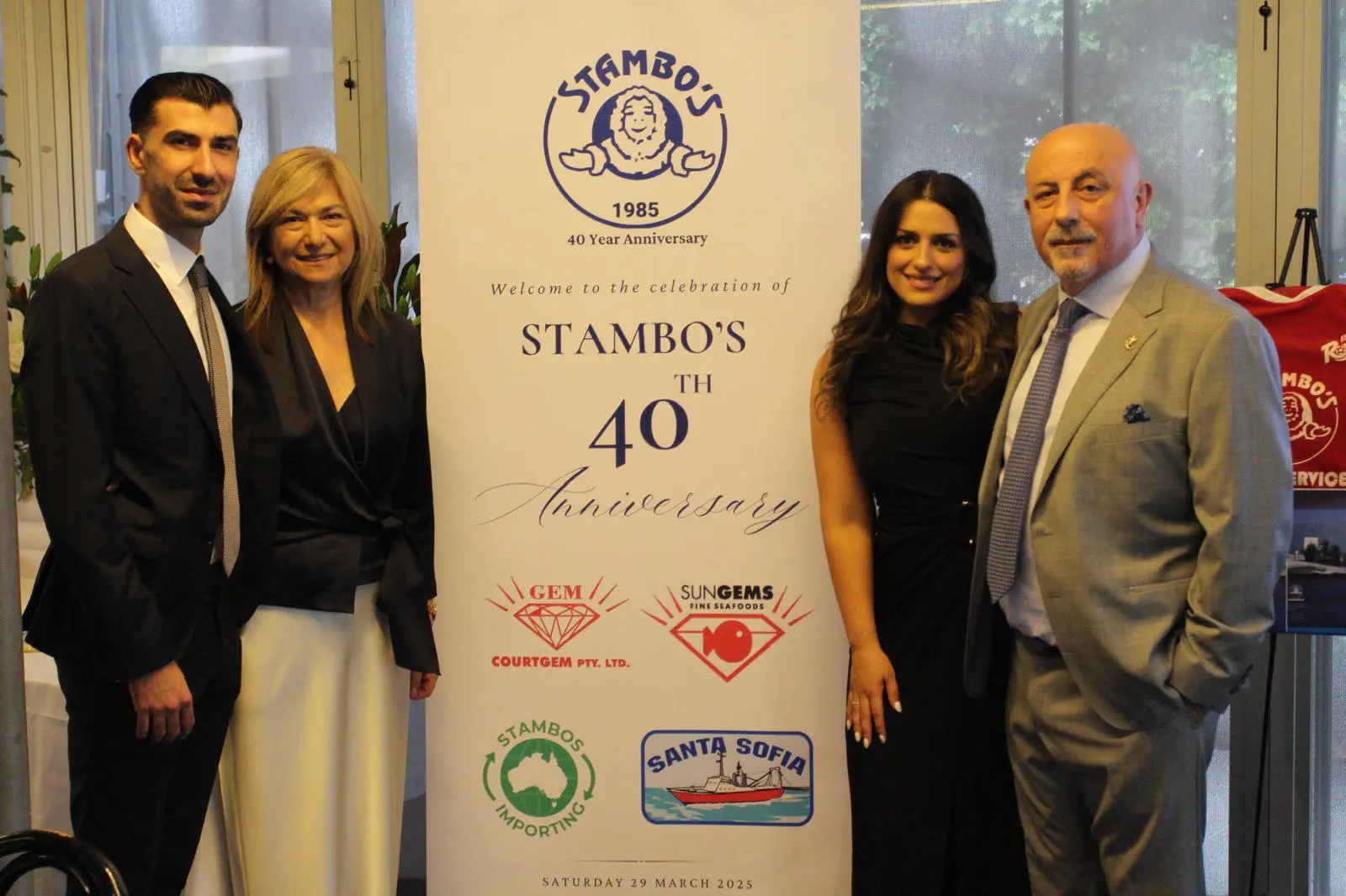 Haris, Kris, Zafiria & Greg Stamboulidis celebrating 40 years